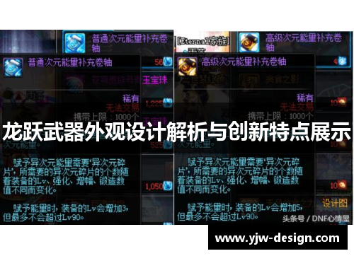 龙跃武器外观设计解析与创新特点展示 龙跃武器外观设计解析与创新特点展示